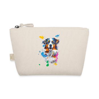 Dog portrait in a colorful flow of color - Organic Pouch - nature - Front
