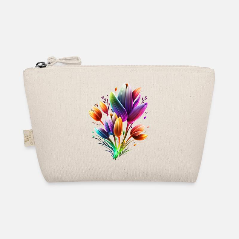 BEAUTIFUL CROCUS FLOWER - Organic Pouch - nature