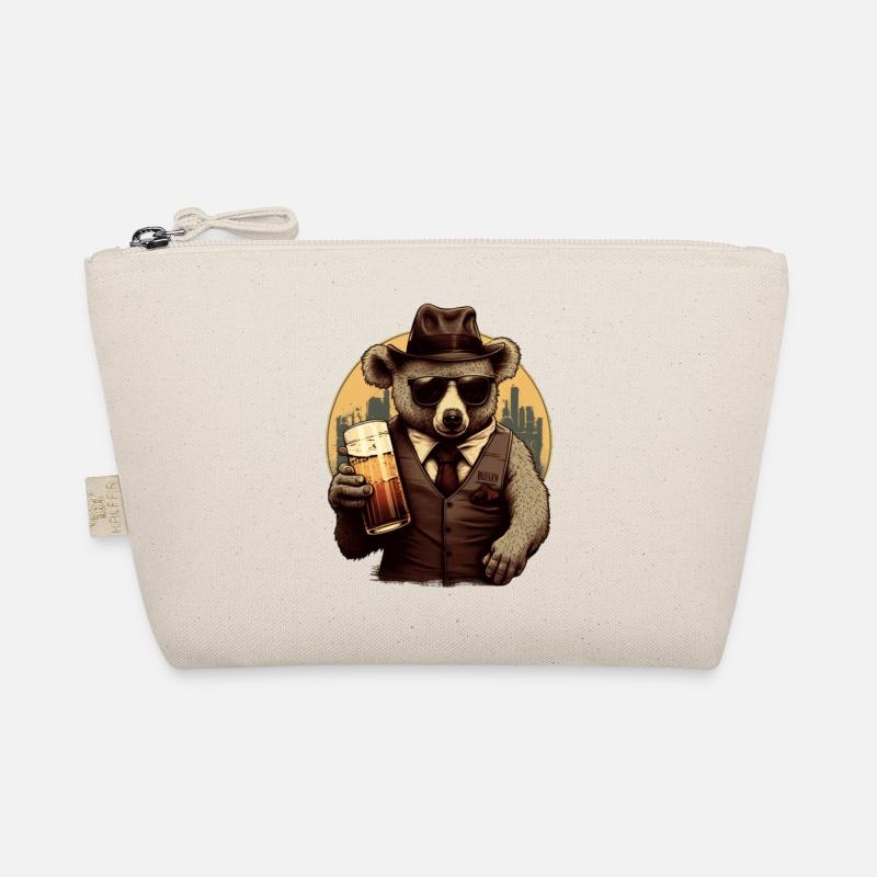 Cooler Koala mit Sonnenbrille, Bier und Hut Bio-Täschchen