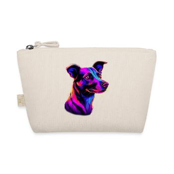 Jack Russell Synthwave Geschenk - Bio-Täschchen - Natur - Vorne