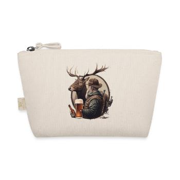 Hunter drinks beer - Organic Pouch - nature - Front