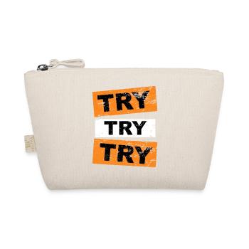 Try try try saying lettering - Organic Pouch - nature - Front