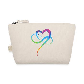 Poly Love Heart - Infinity Herz - Bio-Täschchen - Natur - Vorne