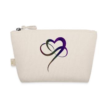 Amour infini Coeur Lignes colorées Infinity Heart - Trousse biologique - nature - Devant