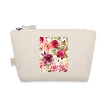 Wasserfarben Rose - Bio-Täschchen - Natur - Vorne