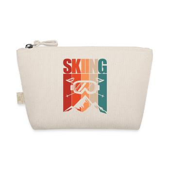 Skiing Ski fahren Ski Motiv für Schi Fahrer - Bio-Täschchen - Natur - Vorne