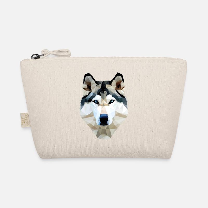 Husky Hund Polygon - Bio-Täschchen - Natur