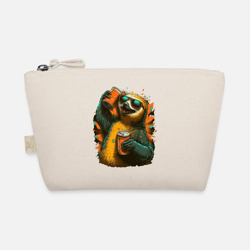 Cool beer drinking sloth Organic Pouch