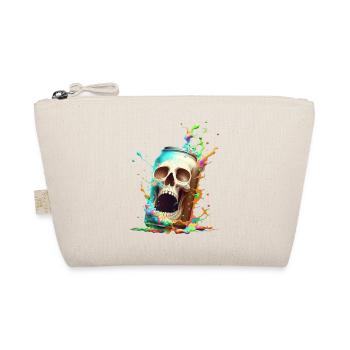 Beer Can Skull Explosion - Organic Pouch - nature - Front