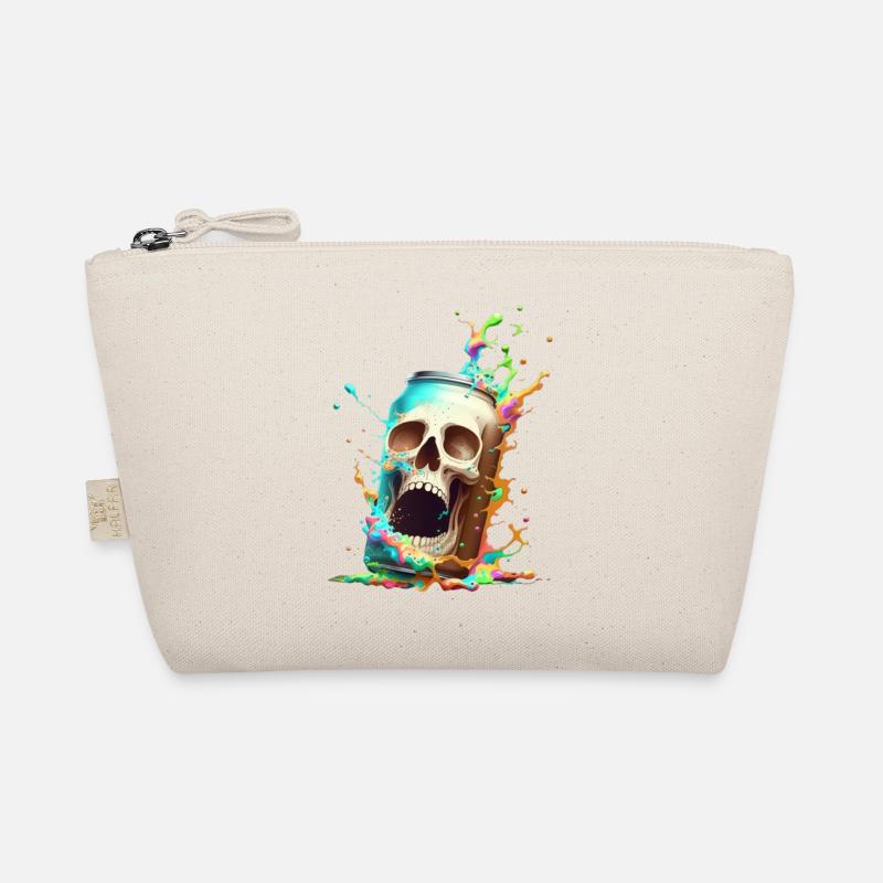 Bierdose Totenkopf Explosion Bio-Täschchen