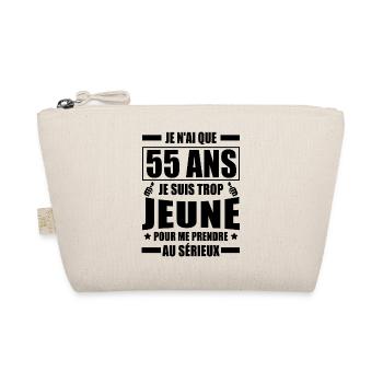 j ai 55 ans / cadeau anniversaire 55 ans - Trousse biologique - nature - Devant