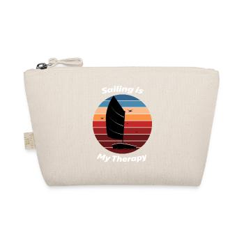 Sailing is my Therapy | Sailing T-Shirt Design - Organic Pouch - nature - Front