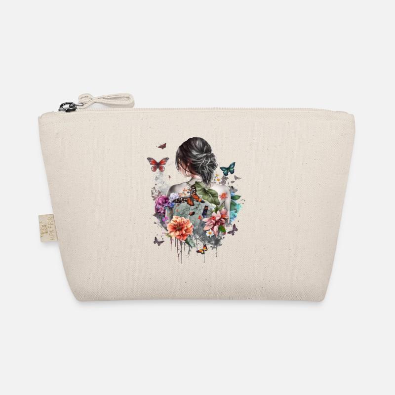 Mädchen mit Schmetterlingen Bio-Täschchen