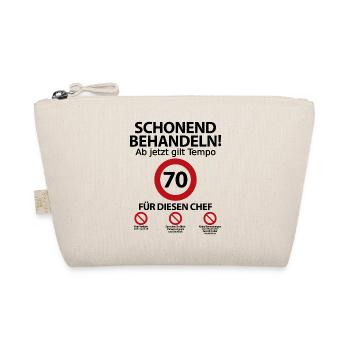 70. Geburtstag Chef Geburtstagsgeschenk mit Spruch - Bio-Täschchen - Natur - Vorne