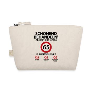 65. Geburtstag Chef Geburtstagsgeschenk mit Spruch - Bio-Täschchen - Natur - Vorne