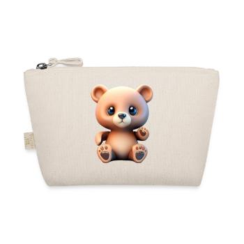 Mignon ours en peluche - Trousse biologique - nature - Devant