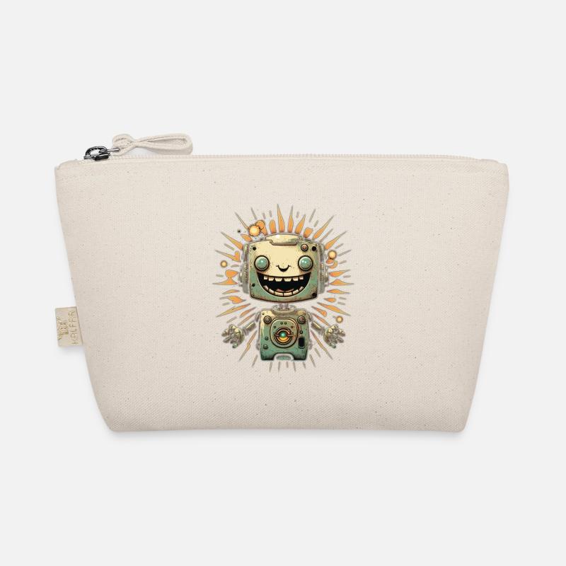 Sunburst Robot Grin Organic Pouch