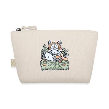 Tech Cat in Garden Armor - Organic Pouch - nature - Front