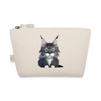 Katzenbesitzer Maine Coon Katze Kätzchen Kater - Bio-Täschchen - Natur - Vorne