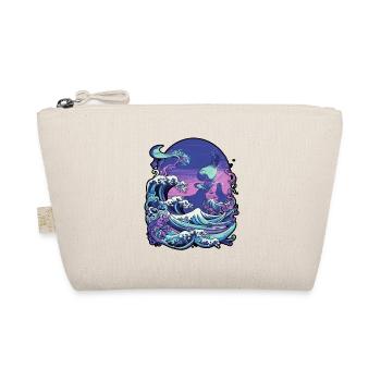 Tsunami-Welle japanische Kunst, niedrige Farbpalette - Bio-Täschchen - Natur - Vorne