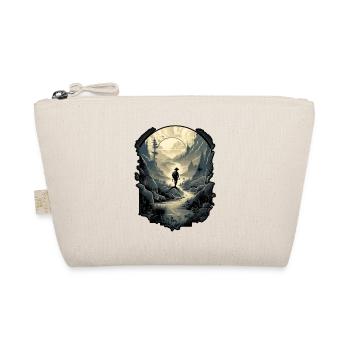 Wilderness Explorer, Man silhouette on forest - Organic Pouch - nature - Front