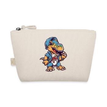 Dinosaur mit Streetwear Stil - Bio-Täschchen - Natur - Vorne