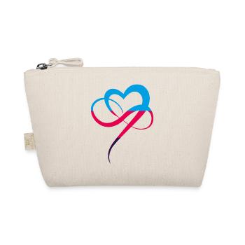 Polyamorie Flagge Infinity Heart Buntes Herz - Bio-Täschchen - Natur - Vorne