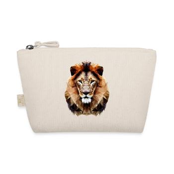 Modern polygon lion - Organic Pouch - nature - Front