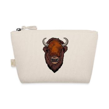 Bison head - Organic Pouch - nature - Front