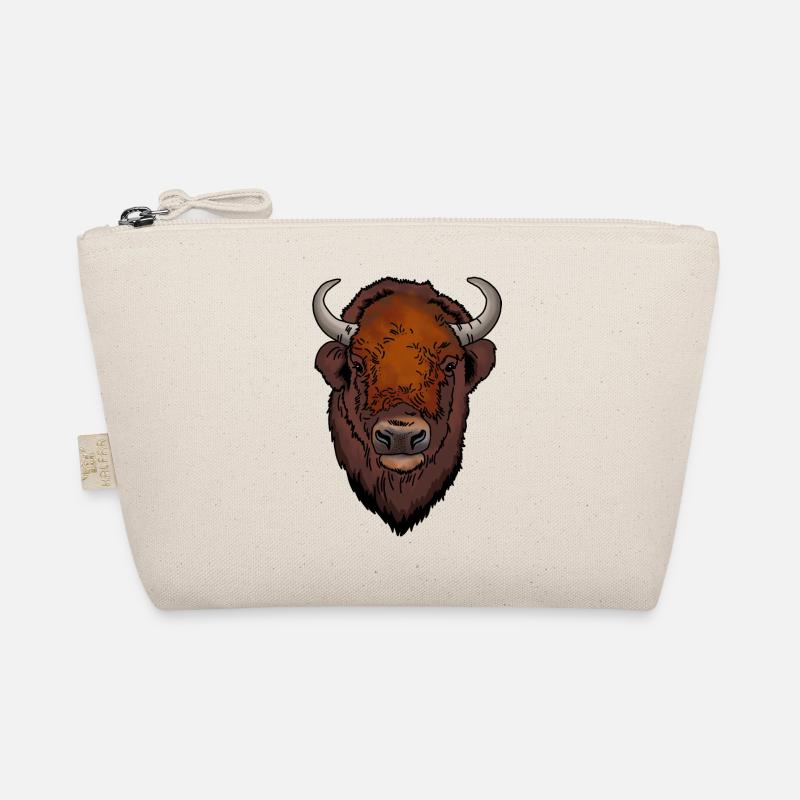 Bison Kopf Bio-Täschchen