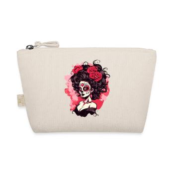 Dia de los muertos woman make-up with flowers - Organic Pouch - nature - Front