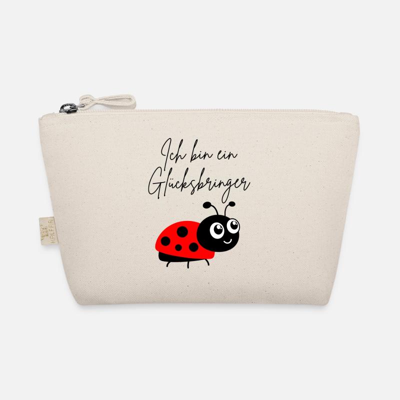 Marienkäfer 🐞- Glücksbringer 🍀 - Bio-Täschchen - Natur
