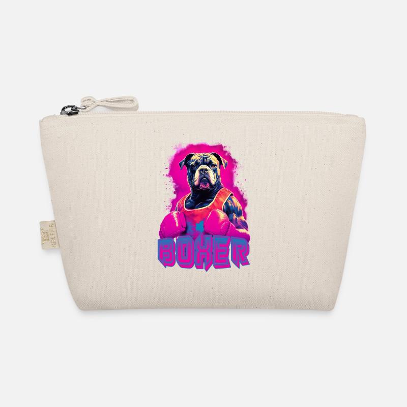 Boxer Hund mit Boxhandschuhen Bio-Täschchen