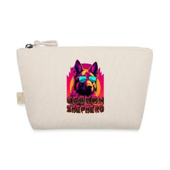 German Shepherd Dog With Sunglasses - Organic Pouch - nature - Front