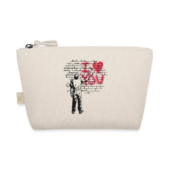 I love you Brick wall painting - Organic Pouch - nature - Front