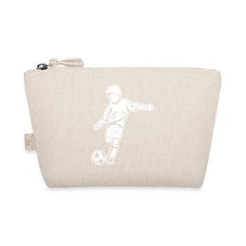 Soccer Boy Drawing - Organic Pouch - nature - Front