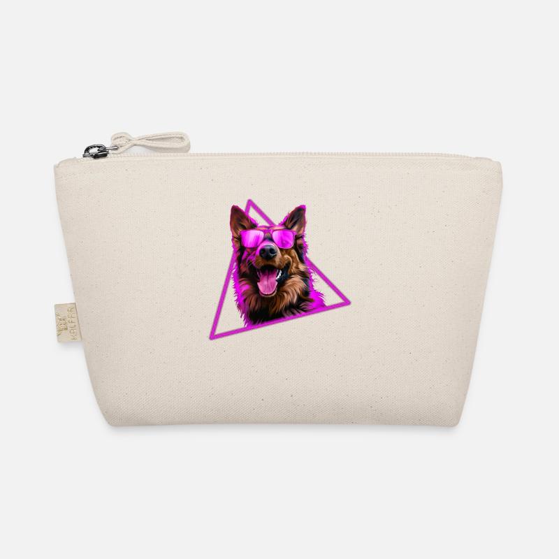 German Shepherd With Sunglasses Organic Pouch