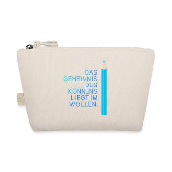 schule motivation einschulung prüfung abi spruch l - Bio-Täschchen - Natur - Vorne