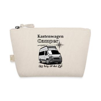 Camper-Kastenwagen Wohnmobil Spruch + Motiv - Bio-Täschchen - Natur - Vorne