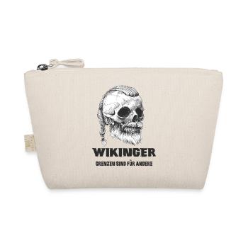 Wikinger Totenkopf Design - Bio-Täschchen - Natur - Vorne
