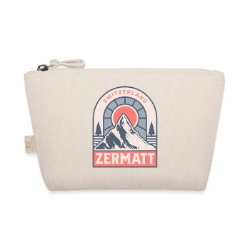 Zermatt Schweiz Retro Ski - Bio-Täschchen - Natur - Vorne