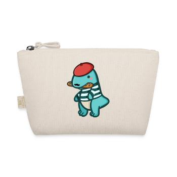hugadino dino embrace, cute dinosaur - Organic Pouch - nature - Front