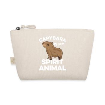 Capybara Zoo Animal Design - Organic Pouch - nature - Front