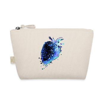 Fraise bleue, pop art, peinture, turquoise, bleu - Trousse biologique - nature - Devant