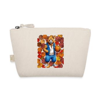 Basketballbär im Streetstyle - Bio-Täschchen - Natur - Vorne