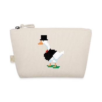 A duck in a pixelated suit - Organic Pouch - nature - Front