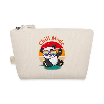 A Cute Panda Wearing Sunglasses - Organic Pouch - nature - Front