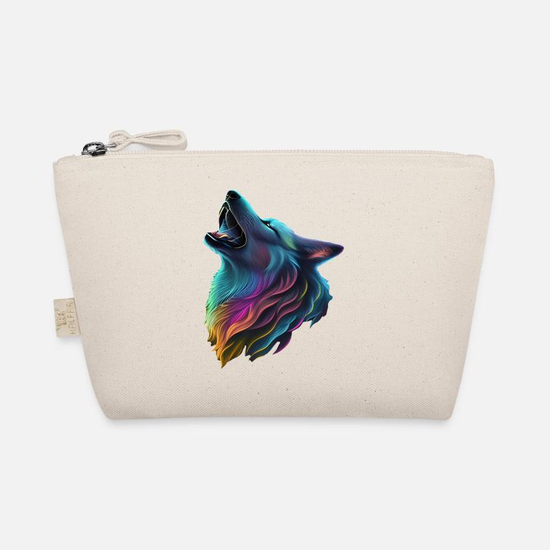 Bunter Wolf Bio-Täschchen