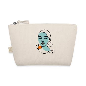 line girl portrait - Organic Pouch - nature - Front