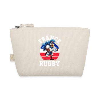 Rooster Rugby Ball Player Fan - Organic Pouch - nature - Front